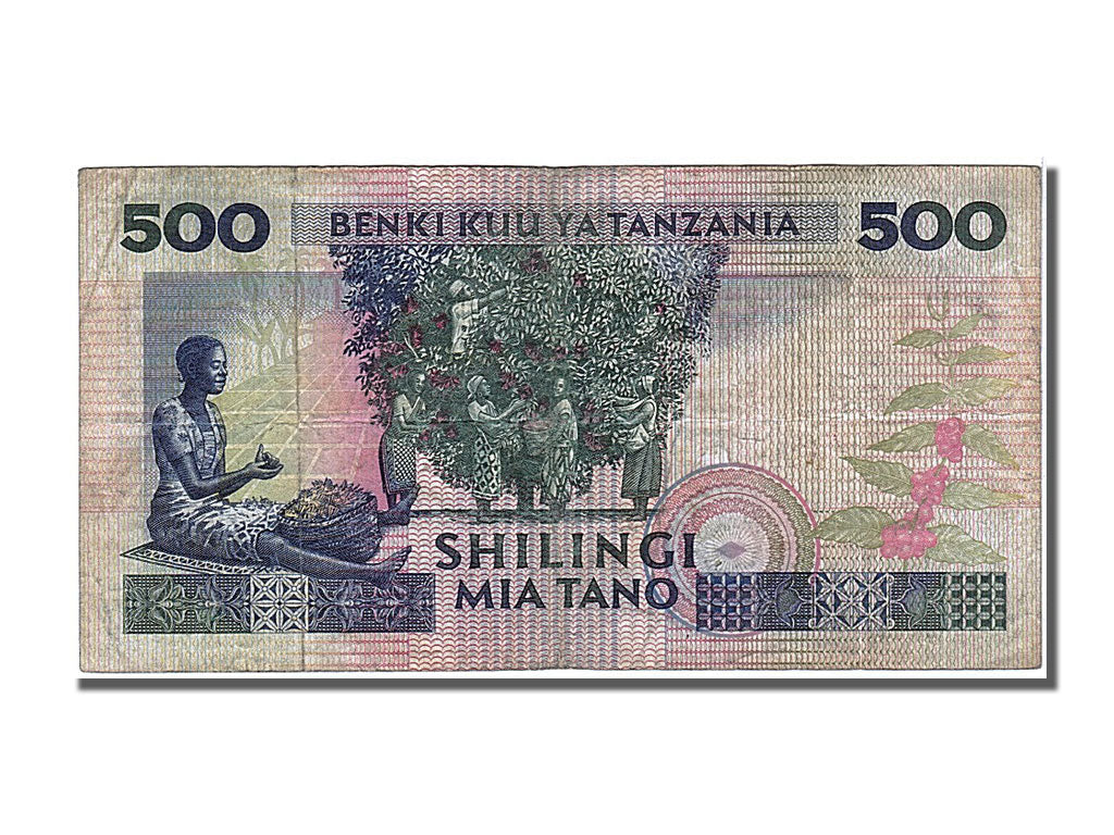 bankovec, 
  
  Tanzanija, 
  
  500 šilingov