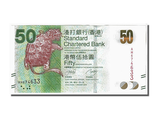 bankovec, 
  
  Hong Kong, 
  
  50 dolarjev