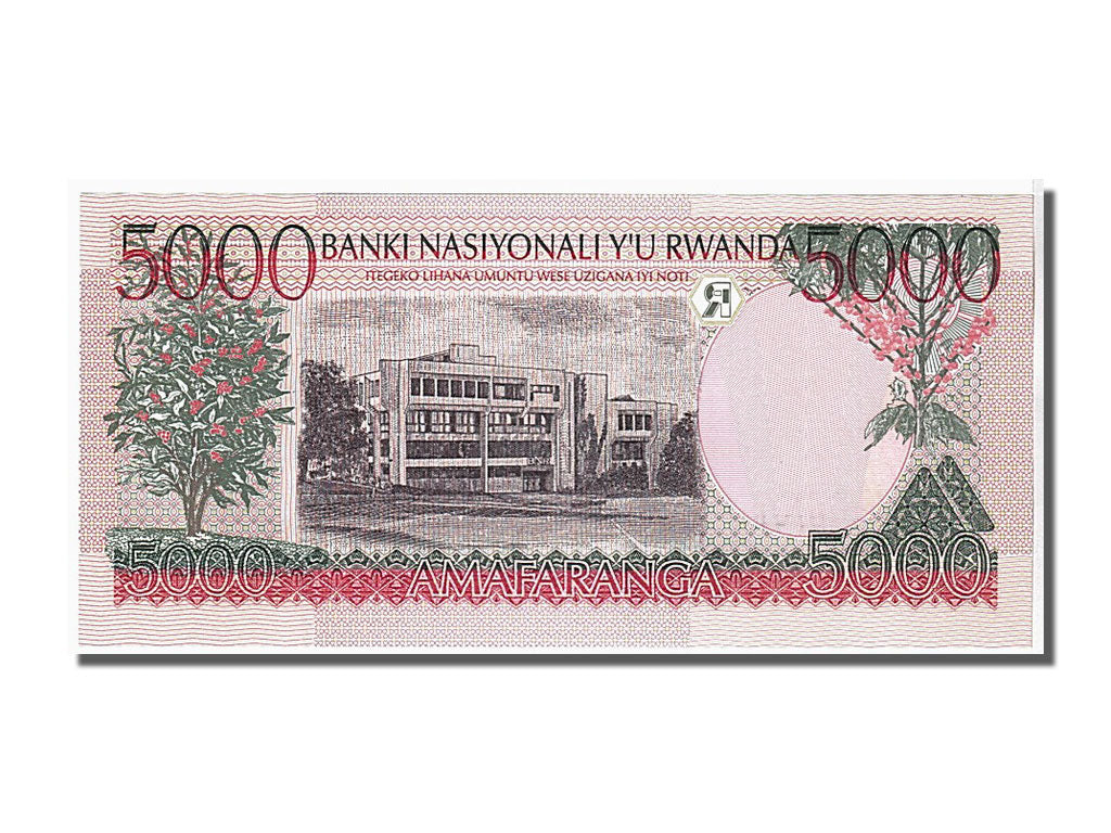 bankovec, 
  
  Ruanda, 
  
  5000 frankov