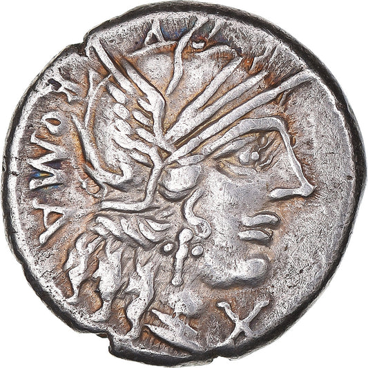 kovanec, 
  
  M. Fannius C.f., 
  
  Denarius