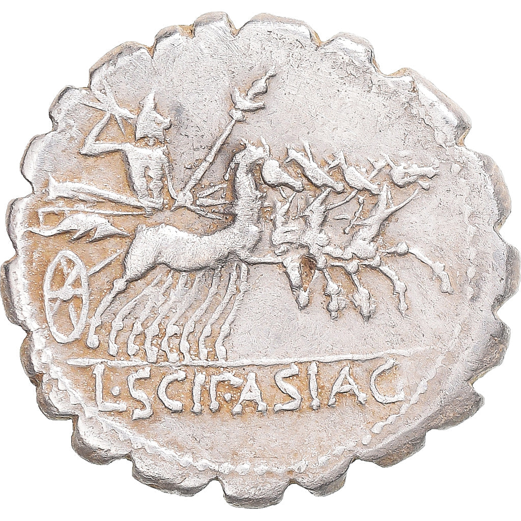 kovanec, 
  
  Scipia, 
  
  Denarius Serratus