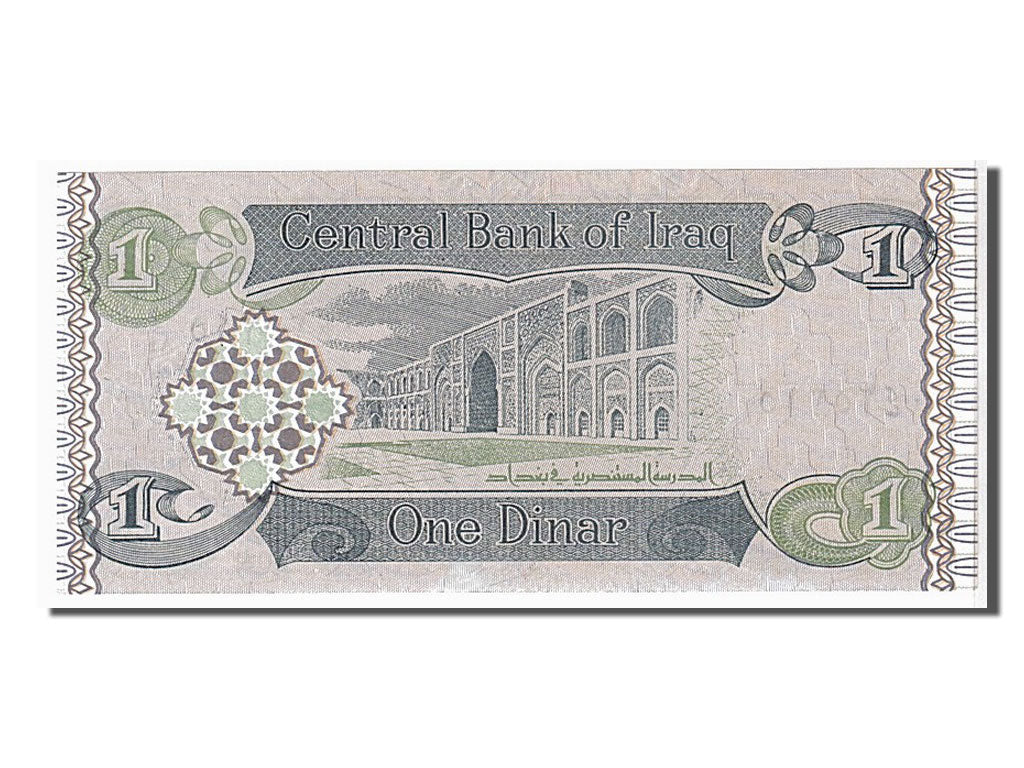 bankovec, 
  
  Irak, 
  
  1 dinar