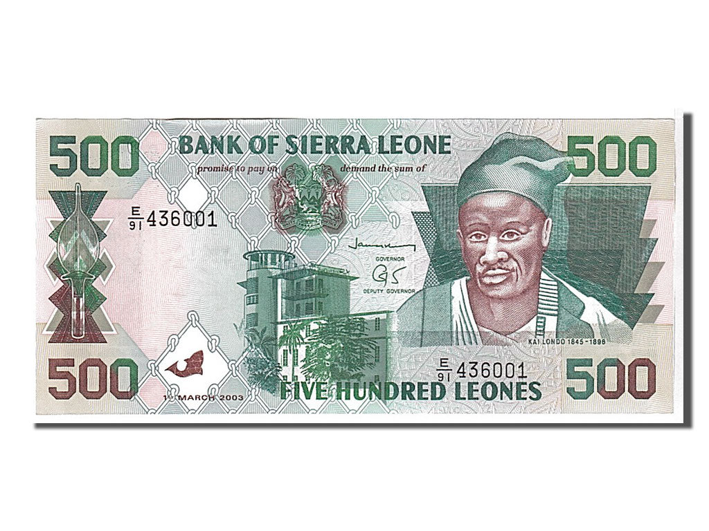 bankovec, 
  
  Sierra Leone, 
  
  500 leonov