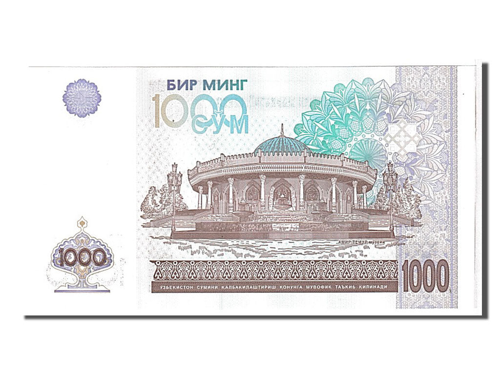 bankovec, 
  
  Uzbekistan, 
  
  1000 vsota