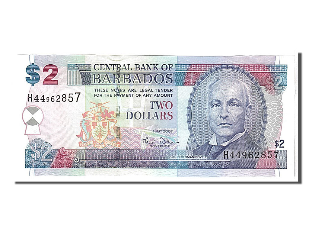 bankovec, 
  
  Barbados, 
  
  2 dolarja