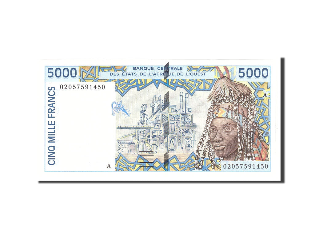 Zahodnoafriške države, 
  
  5000 frankov, 
  
  UNC (65-70)