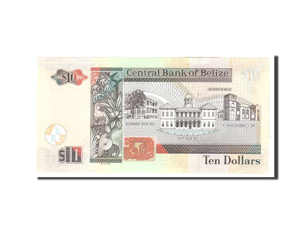 bankovec, 
  
  Belize, 
  
  10 dolarjev