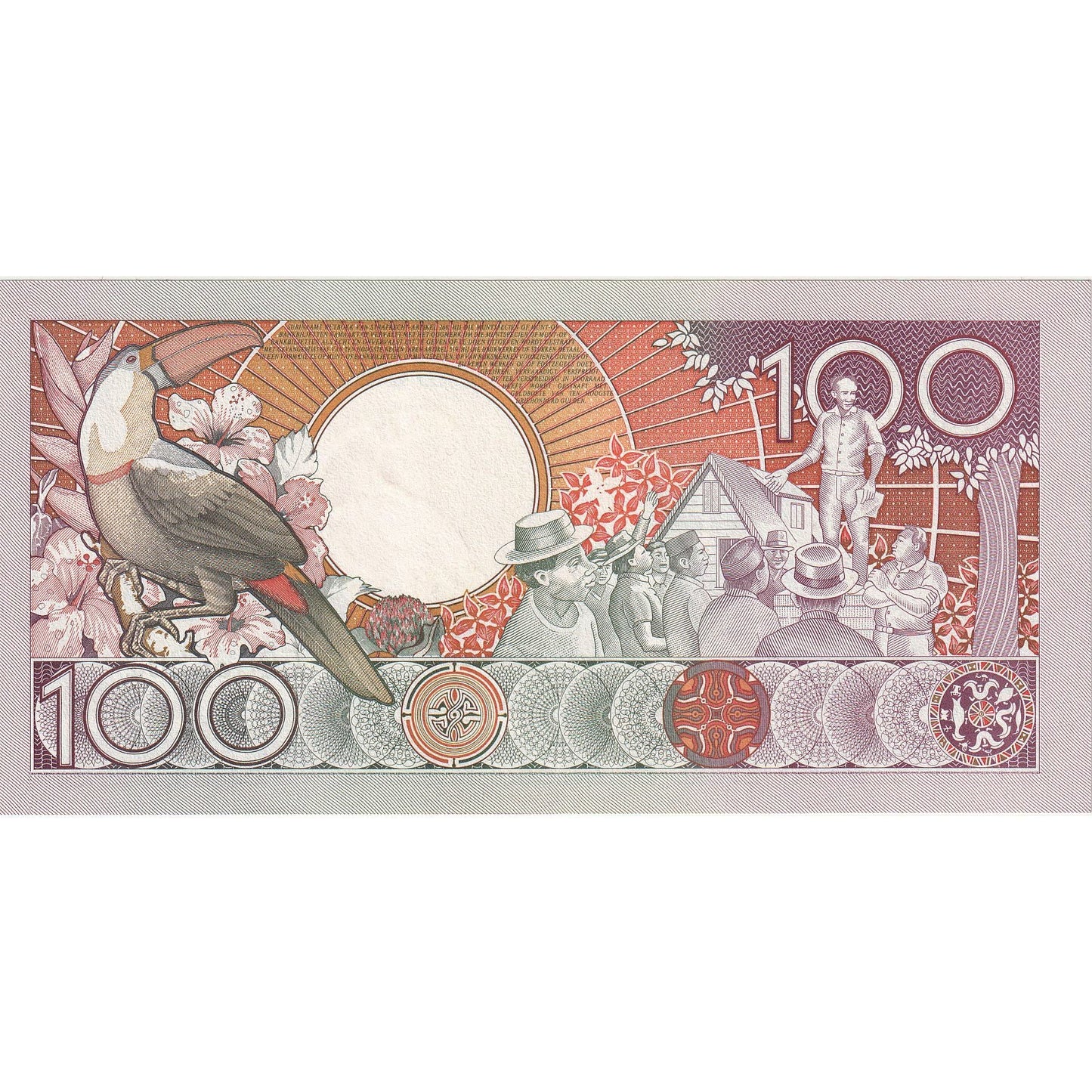 Surinam, 
  
  100 guldnov, 
  
  1986