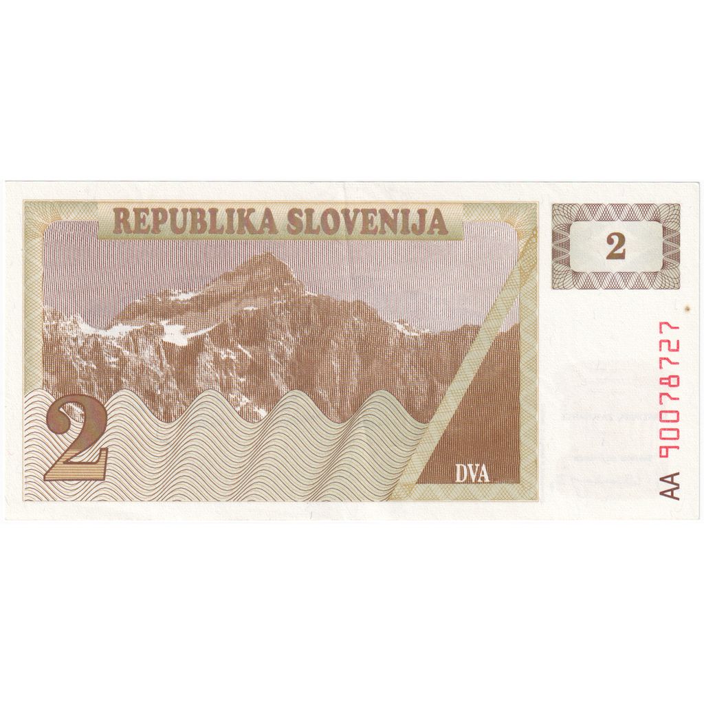 Slovenija, 
  
  2 (Tolarjev), 
  
  KM: 2a