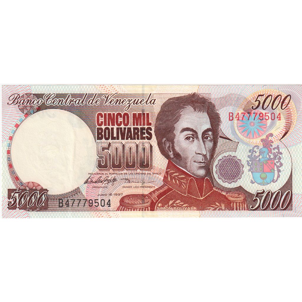 Venezuela, 
  
  5000 bolivarjev, 
  
  1997