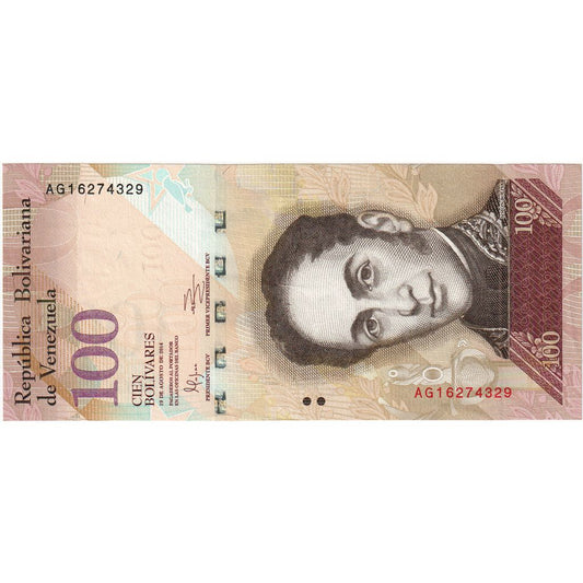 Venezuela, 
  
  100 bolivarjev, 
  
  2014