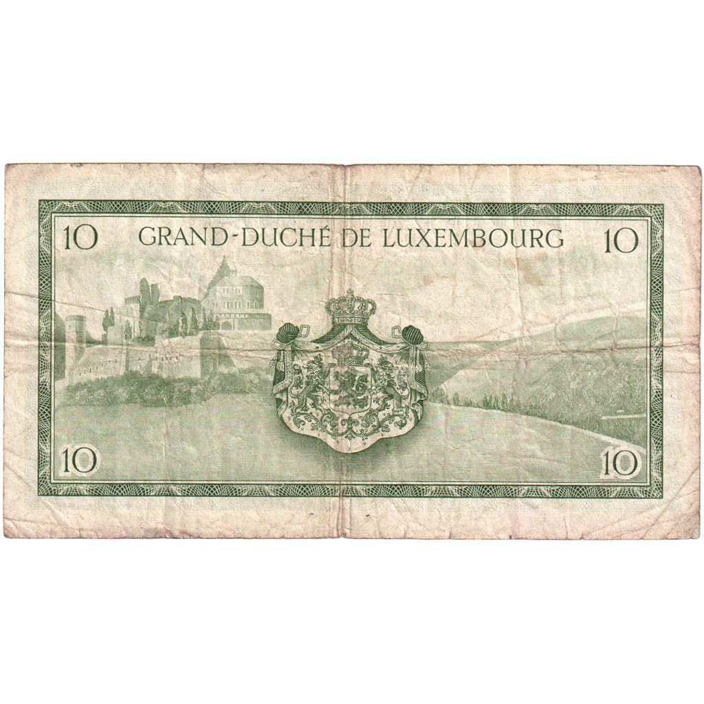 Luksemburg, 
  
  10 frankov, 
  
  Brez datuma (1954)