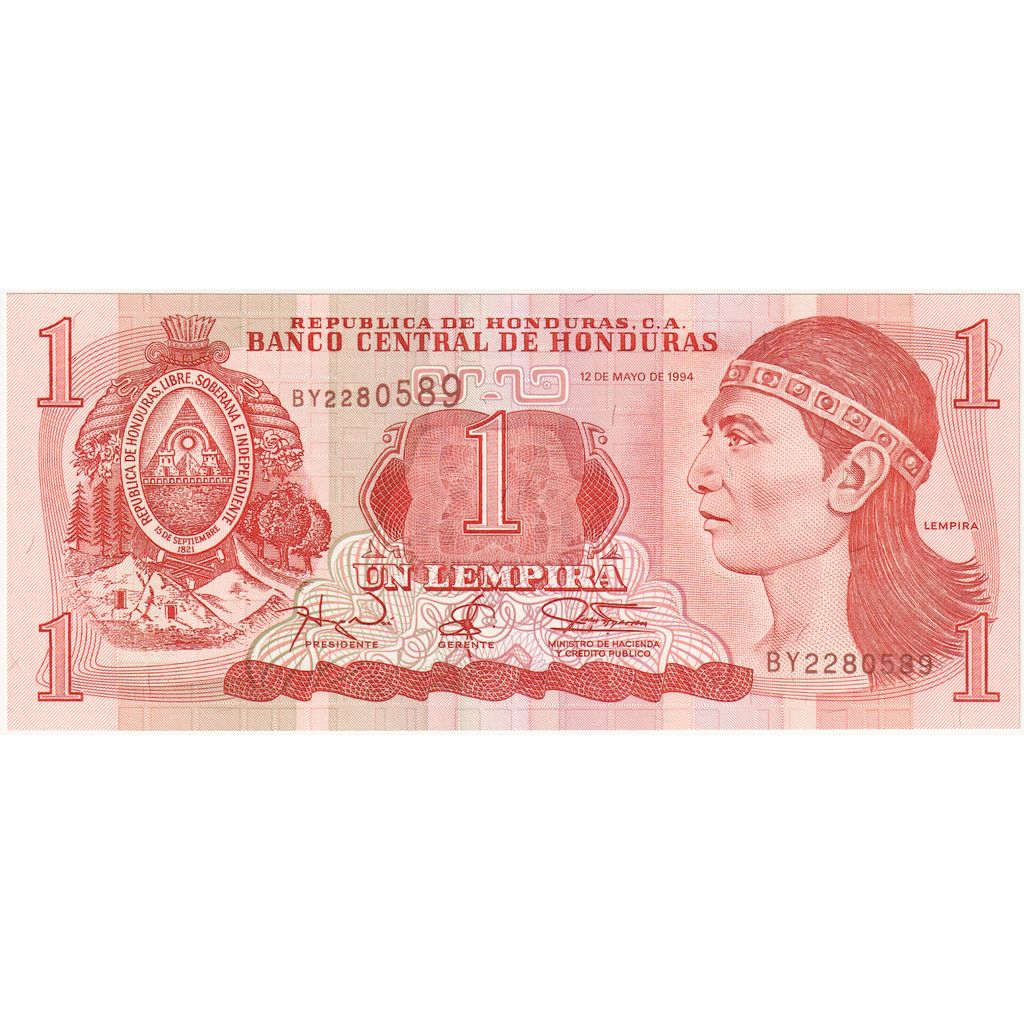 Honduras, 
  
  1 lempira, 
  
  1994