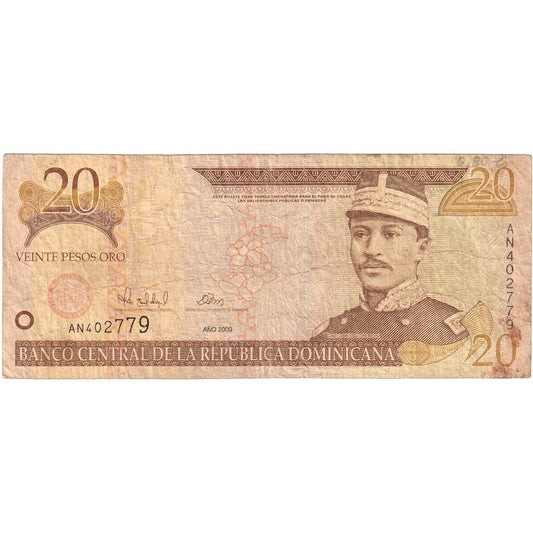 Dominikanska republika, 
  
  20 pesos oro, 
  
  2000