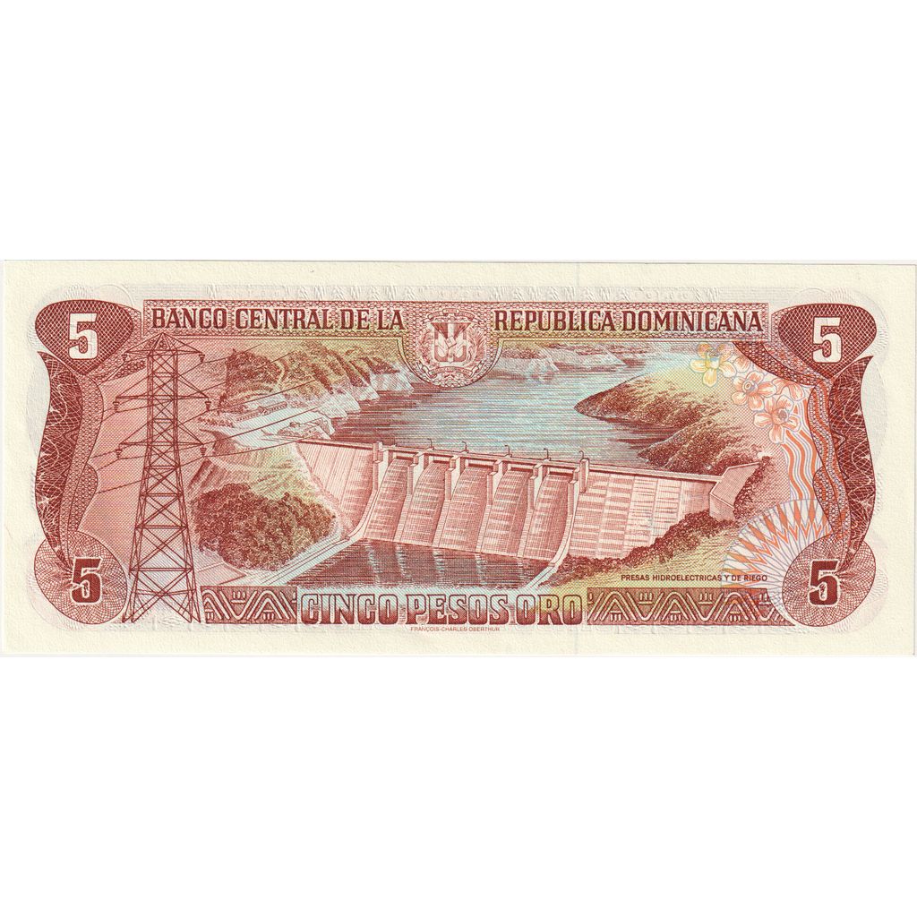 Dominikanska republika, 
  
  5 pesos oro, 
  
  1996