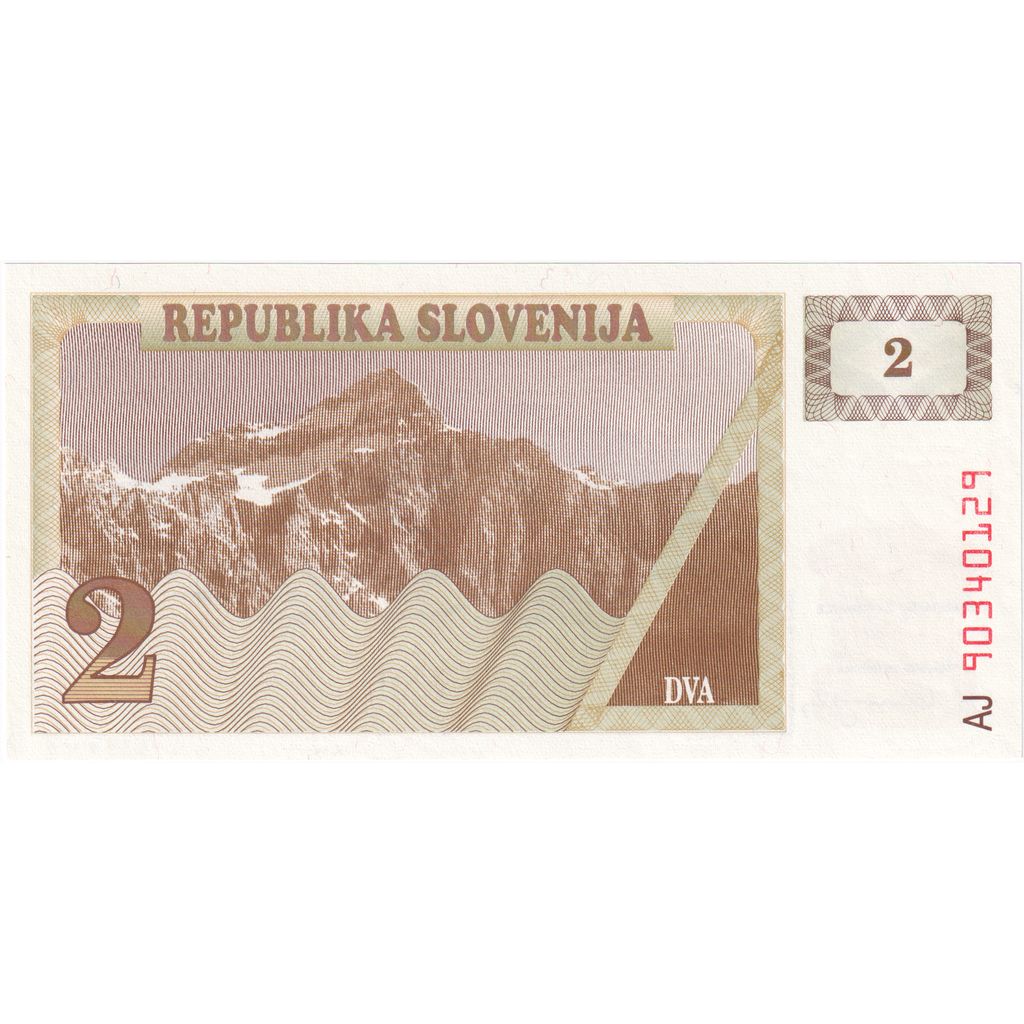 Slovenija, 
  
  2 (Tolarjev), 
  
  1990