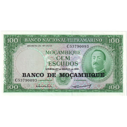 Mozambik, 
  
  100 eskudov, 
  
  1961