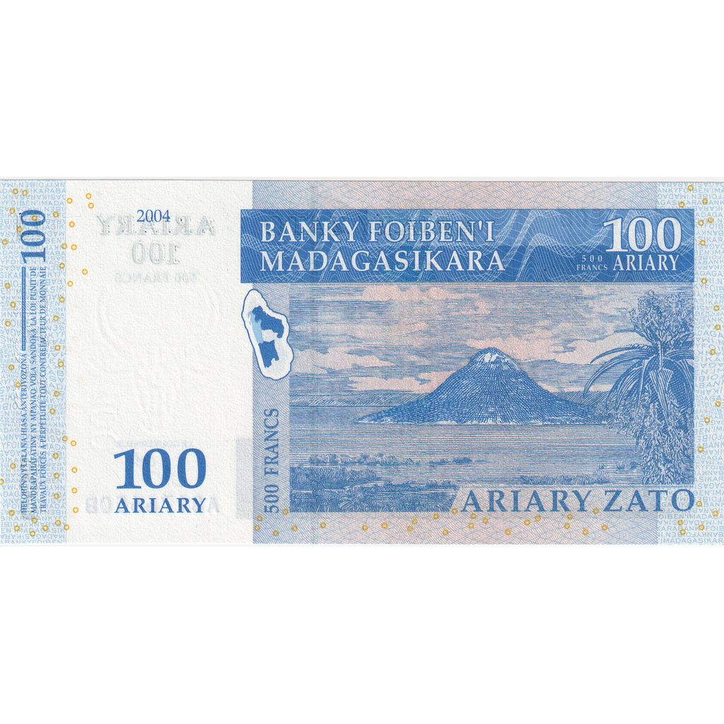 Madagaskar, 
  
  100 ariarjev, 
  
  2004