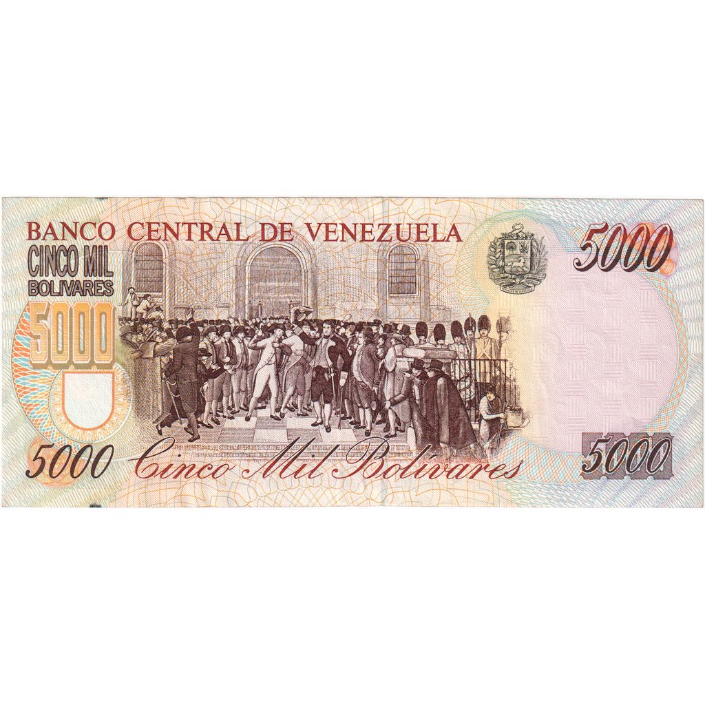 Venezuela, 
  
  5000 bolivarjev, 
  
  1998