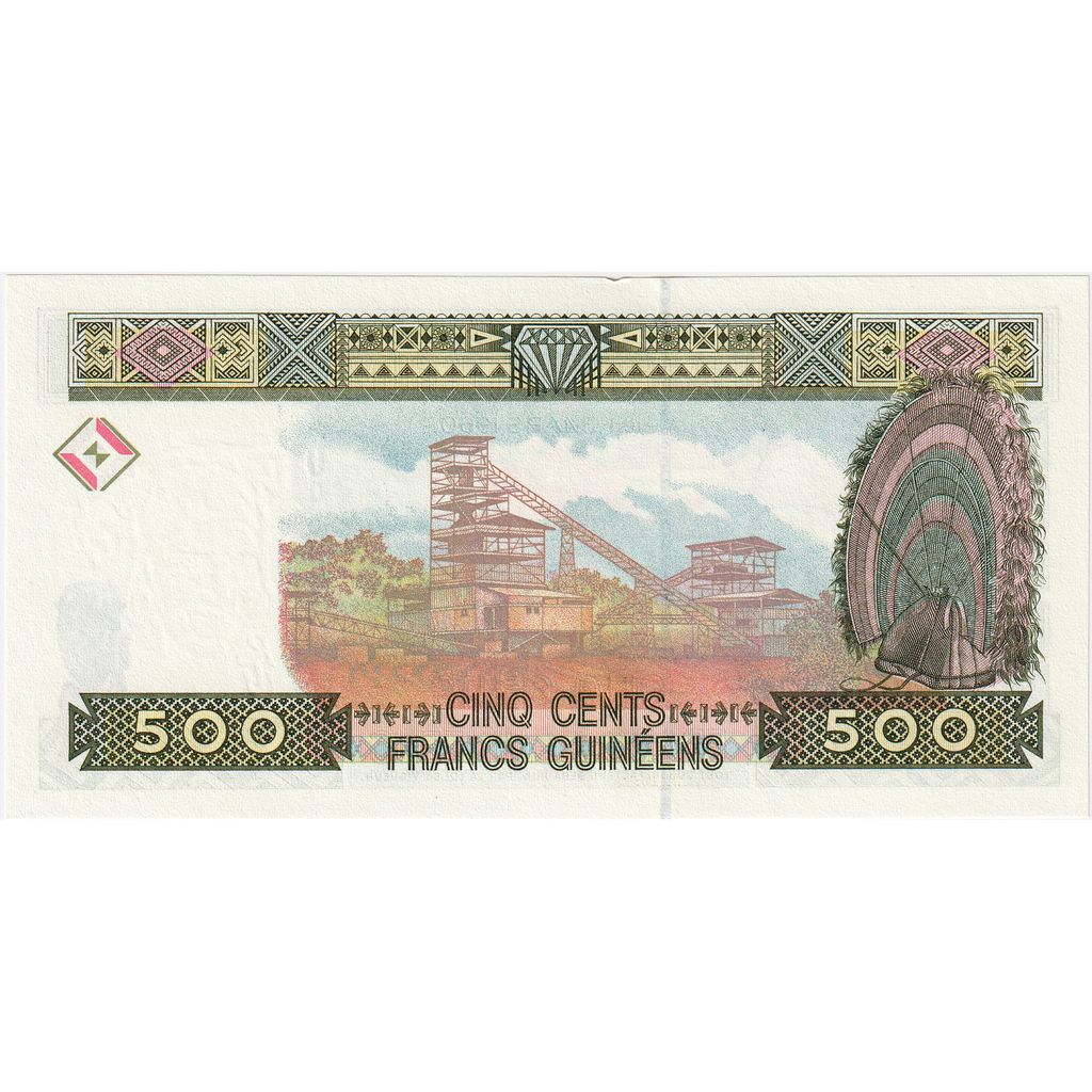 Gvineja, 
  
  500 frankov, 
  
  UNC (65-70)