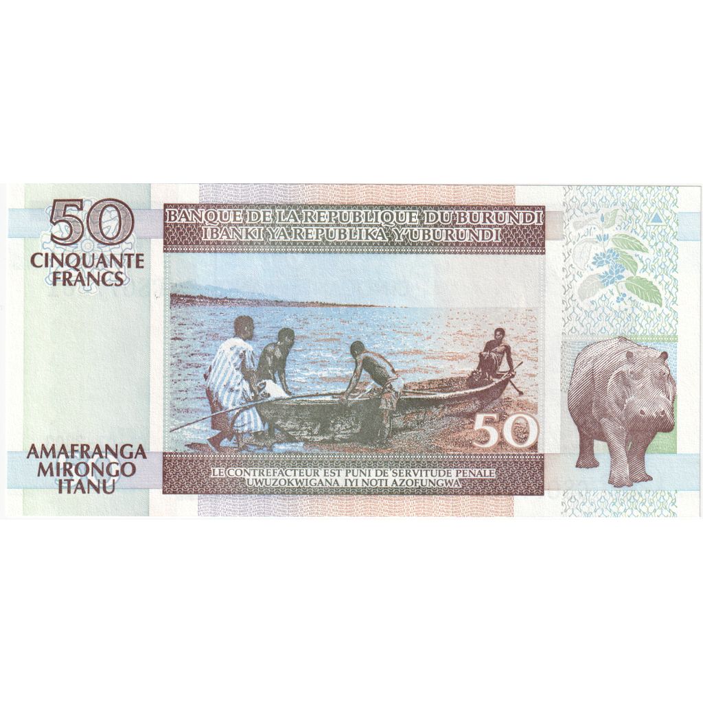 Burundi, 
  
  50 frankov, 
  
  2003-07-01