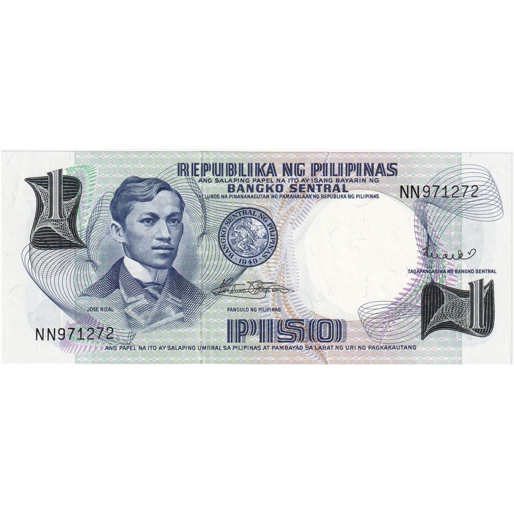 Filipini, 
  
  1 piso, 
  
  UNC (65-70)