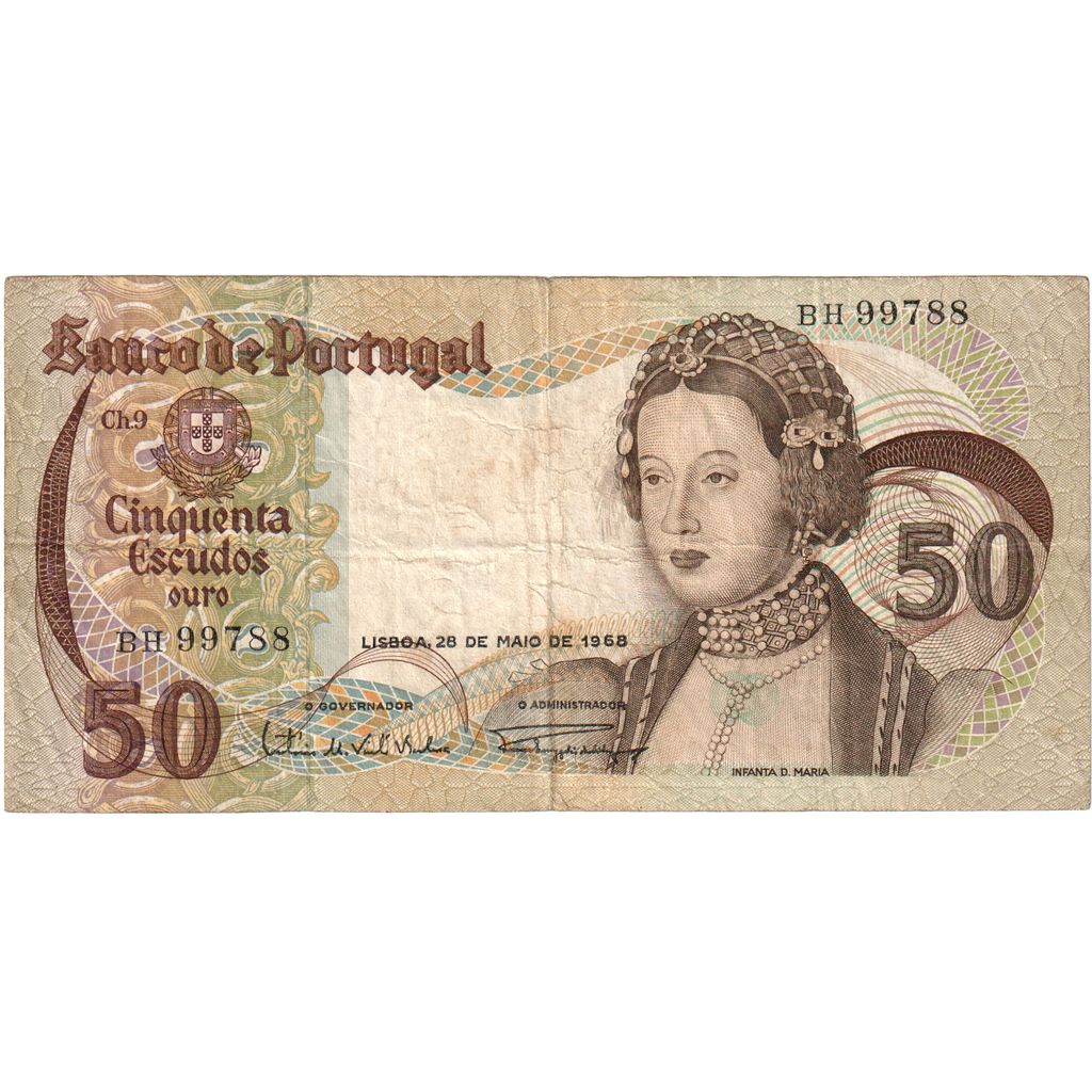 Portugalska, 
  
  50 eskudov, 
  
  1968-05-28