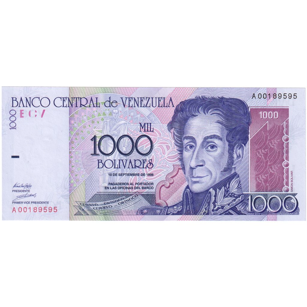 Venezuela, 
  
  1000 bolivarjev, 
  
  1998-09-10