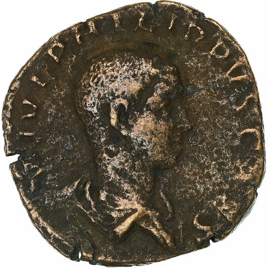 Filip II., 
  
  Sestercij, 
  
  244-246