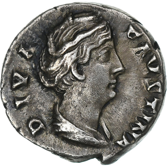 Diva Faustina I., 
  
  denar, 
  
  141