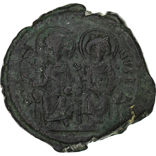 Justin II in Sofija, 
  
  Follis, 
  
  568-569