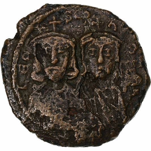 Leon V. s Konstantinom, 
  
  Follis, 
  
  813-820