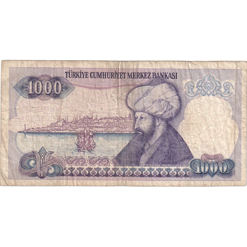 Turčija, 
  
  1000 lir, 
  
  VF (20-25)