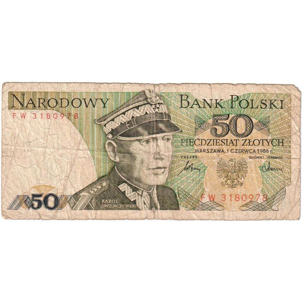 Poljska, 
  
  50 zlotov, 
  
  1986-06-01