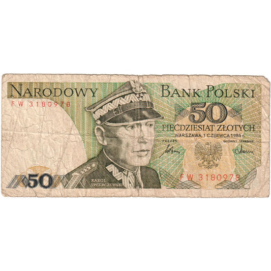 Poljska, 
  
  50 zlotov, 
  
  1986-06-01