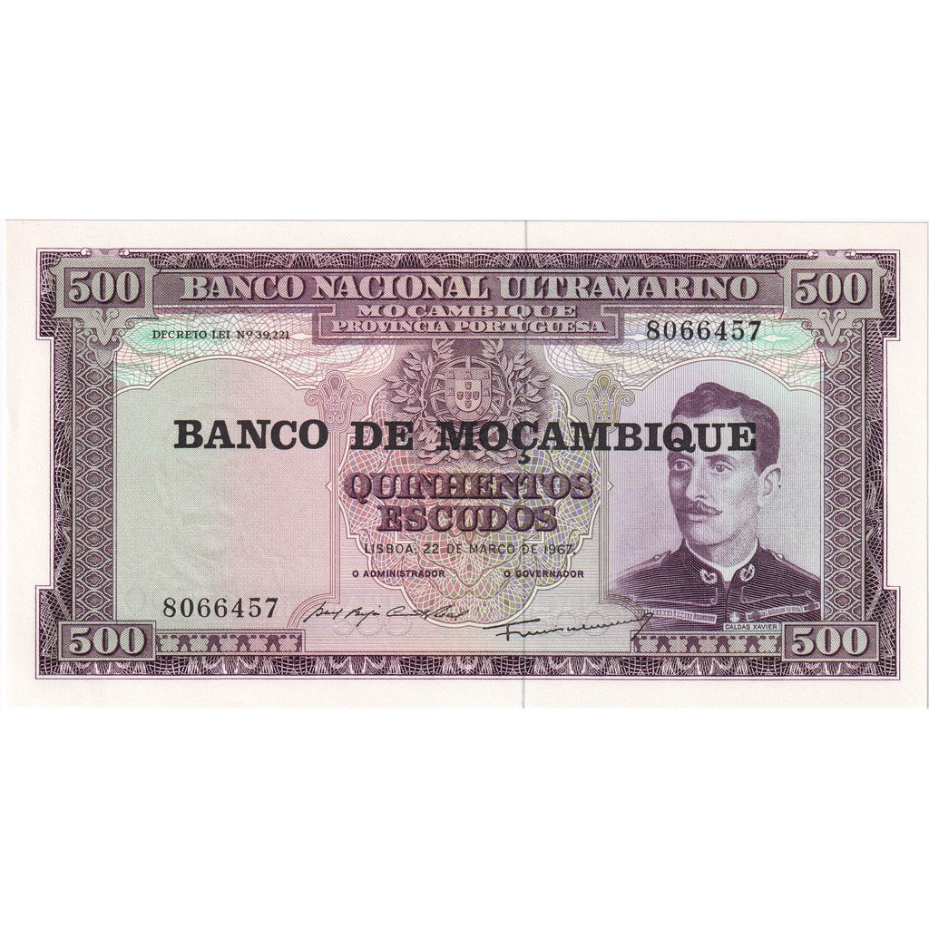 Mozambik, 
  
  500 eskudov, 
  
  1967-03-22