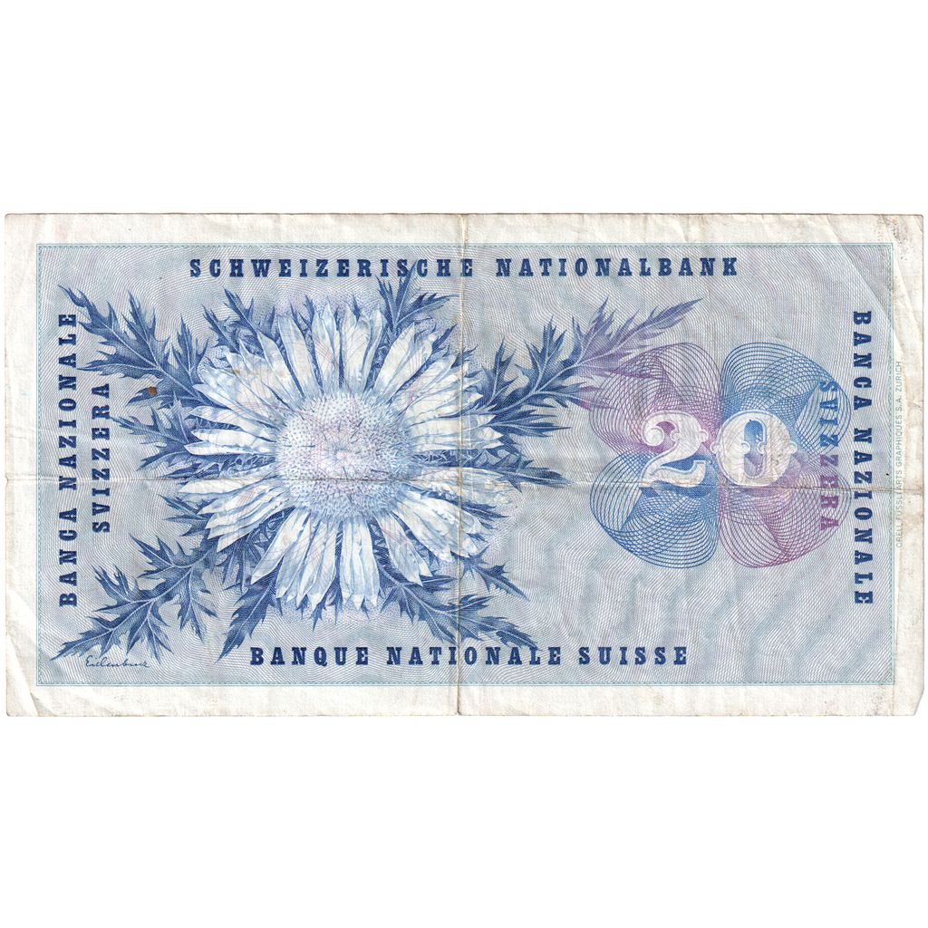 Švica, 
  
  20 frankov, 
  
  1964-12-23