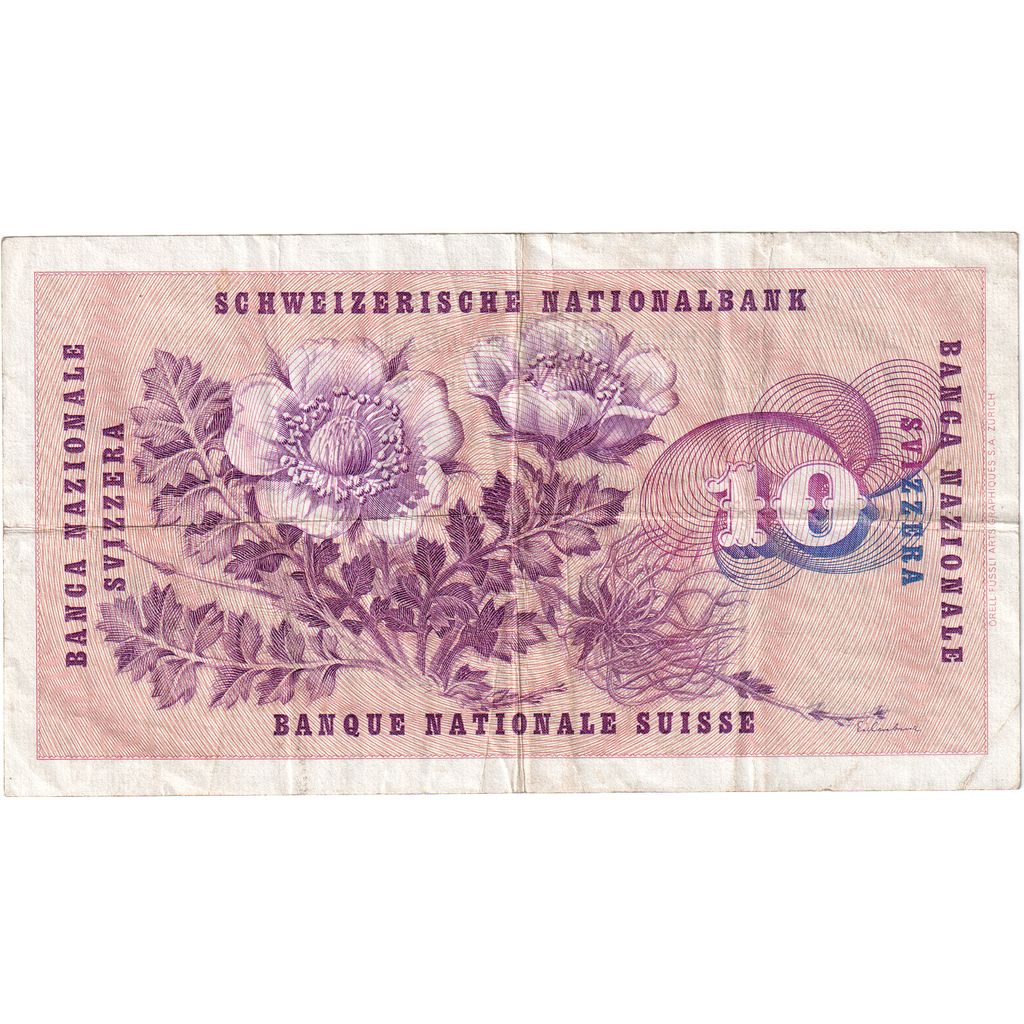 Švica, 
  
  10 frankov, 
  
  1964-10-26