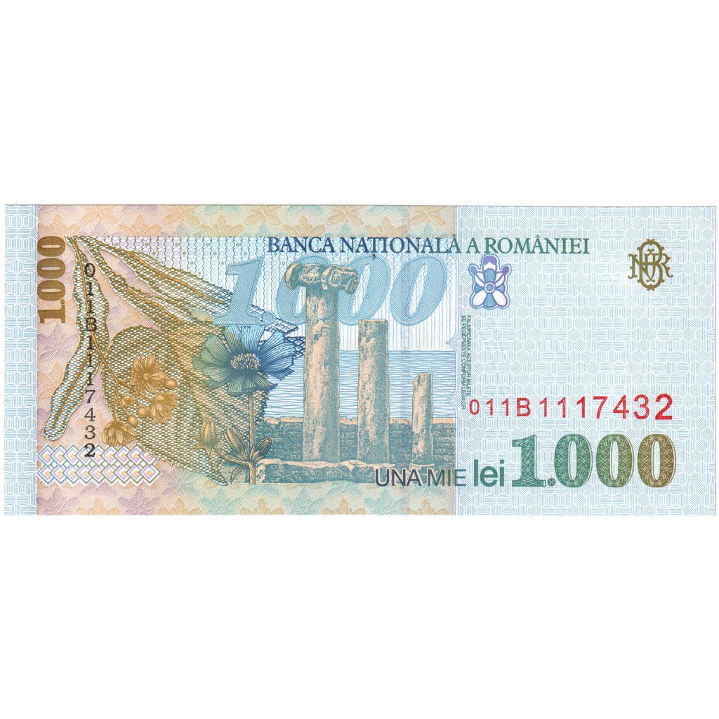 bankovec, 
  
  Romunija, 
  
  1000 lejev