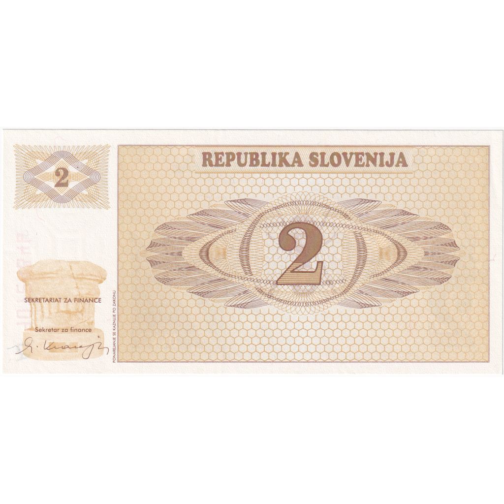 Slovenija, 
  
  2 (Tolarjev), 
  
  UNC (65-70)