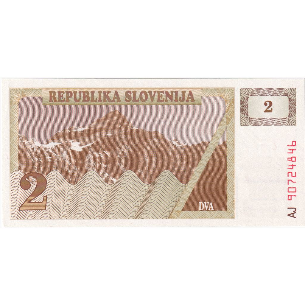 Slovenija, 
  
  2 (Tolarjev), 
  
  UNC (65-70)