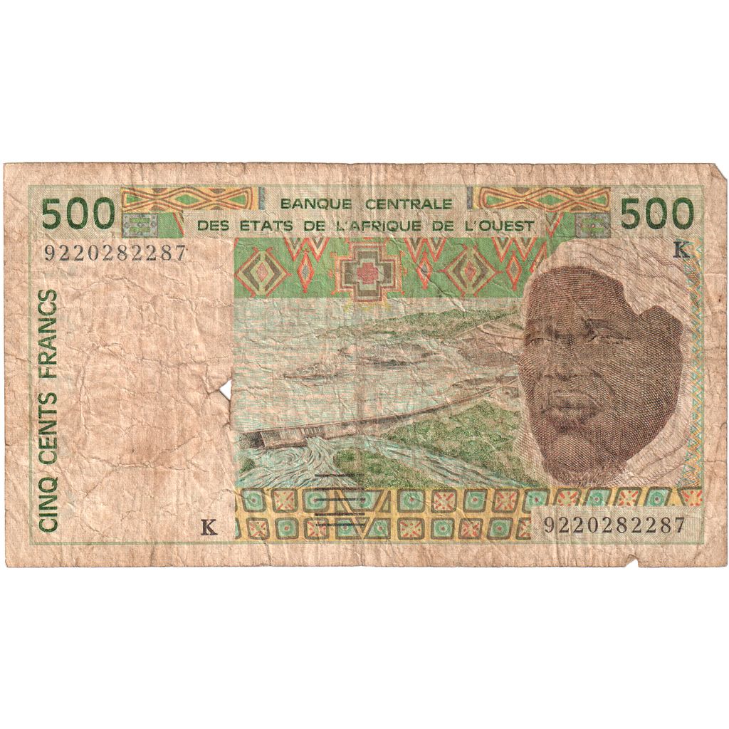 Zahodnoafriške države, 
  
  500 frankov, 
  
  VF (20-25)