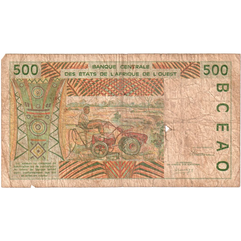 Zahodnoafriške države, 
  
  500 frankov, 
  
  VF (20-25)