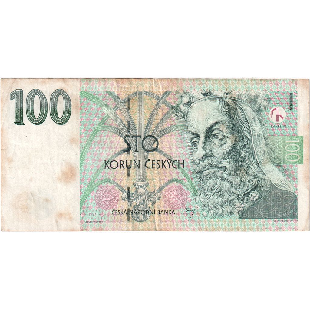 Češka, 
  
  100 korunov, 
  
  VF (30-35)