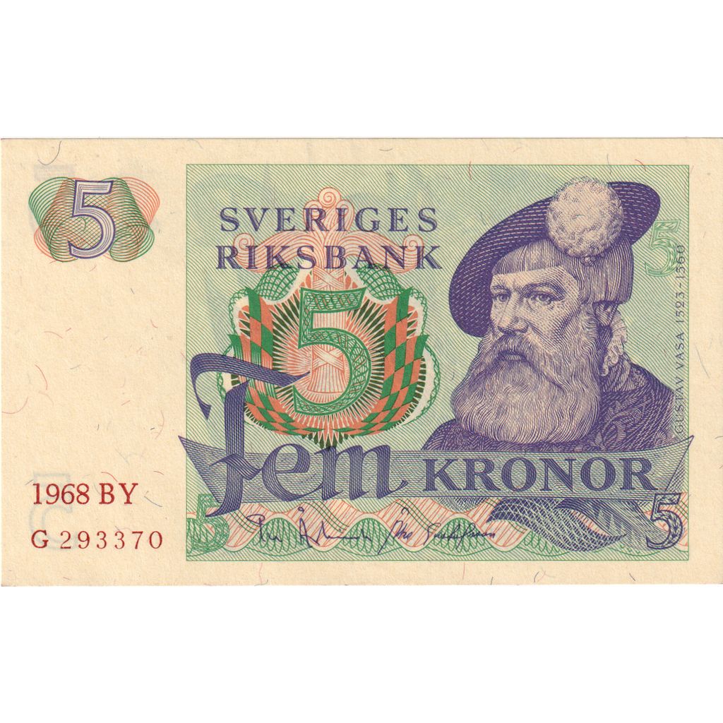 Švedska, 
  
  5 kron, 
  
  UNC (65-70)