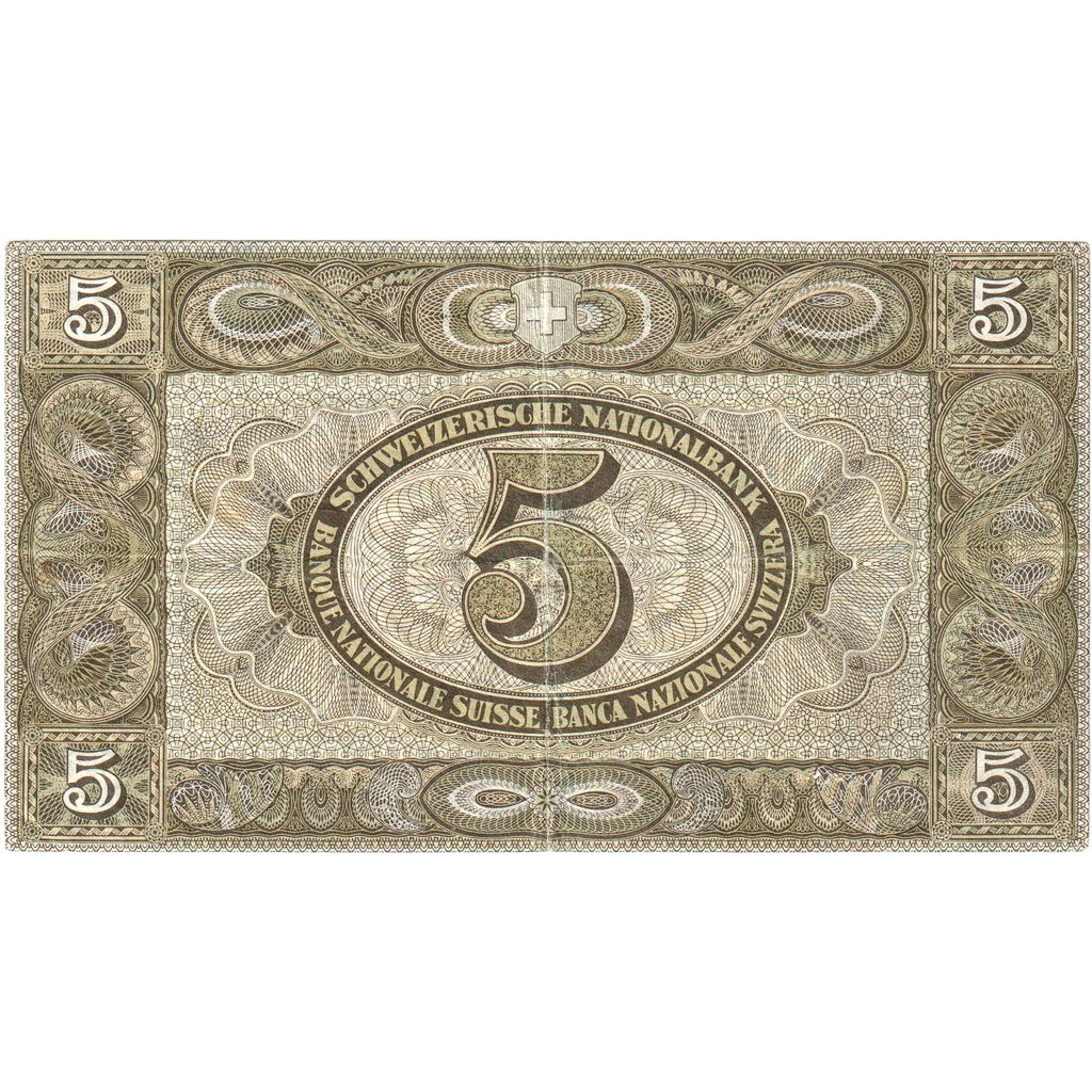 Švica, 
  
  5 frankov, 
  
  1949-01-20