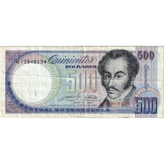 Venezuela, 
  
  500 bolivarjev, 
  
  1990-05-31