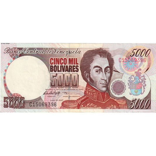 Venezuela, 
  
  5000 bolivarjev, 
  
  1997-06-16