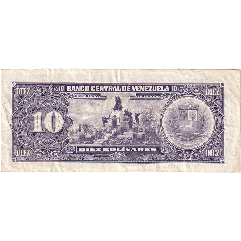 Venezuela, 
  
  10 Bolívares, 
  
  1990-05-31