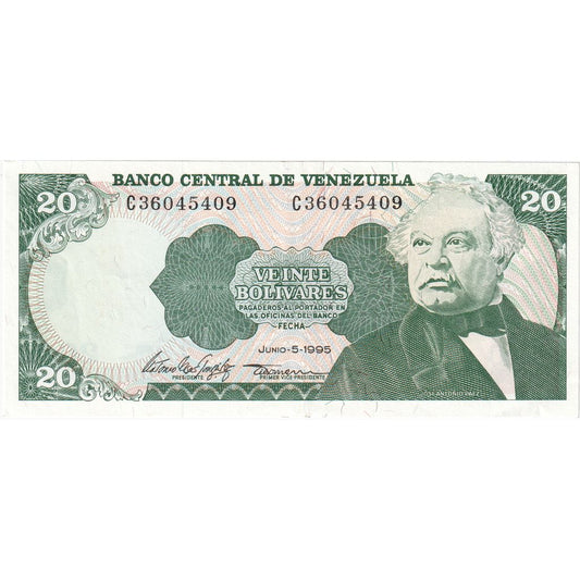 Venezuela, 
  
  20 Bolivarjev, 
  
  1995-06-05